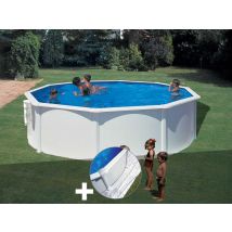 Gre - Kit piscine acier blanc Gré Bora Bora ronde 4,80 x 1,22 m + Tapis de sol Blanc, en Acier - Garantie 4 ans