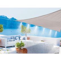 Jardiline - Voile d'ombrage triangulaire avec brumisateur 6 buses blanc/gris Gris Densité:180 g, en Polyéthylène Type de produit:Voile d'ombrage - 3,6