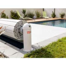 Abriblue - Volet de piscine hors-sol Open Néo 10,00 x 5,00 m Blanc, en PVC - Garantie 3 ans