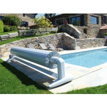 Abriblue - Volet de piscine hors-sol Open Surf System Filaire 8,00 x 4,00 m Blanc, en PVC - Garantie 3 ans