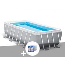 Intex - Kit piscine tubulaire Prism Frame rectangulaire 4,88 x 2,44 x 1,07 m + 6 cartouches de filtration Gris, en PVC - Garantie 2 ans - Installatio