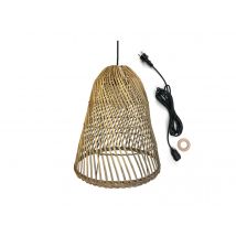 Lumisky - Suspension extérieure PAULO CABLE (Abat jour + CABLE E27 5 m) - Ø 40 x H 45 cm - LUMISKY Beige Couleur éclairage: Dimensions (L x l x H):40