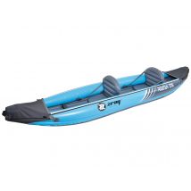 Zray - Kit kayak gonflable 2 places Roatan avec rames et gonfleur Bleu, en PVC - 376 x 77 x 34 cm