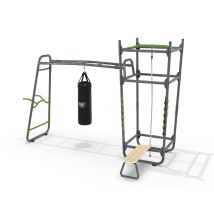Exit Toys - Structure fitnesse GetSet Powerstation PS510 Gris Dimensions (L x l x H):437 x 217 x 297 cm Garantie:10 ans Marque:EXIT TOYS Matière(s):Ac