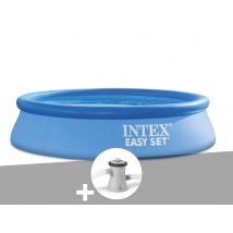 Intex - Kit piscine autoportée Easy Set 2,44 x 0,61 m + Épurateur à cartouche Bleu, en PVC - Garantie 2 ans - Installation Piscinéco sur Demande