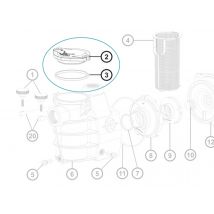 Hayward - Couvercle et joint de préfiltre pour pompe Max Flo Transparent, en Plastique