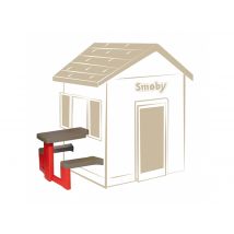 Smoby - Table pique-nique pour cabane enfant Rouge Dimensions (L x l x H):81 x 54 x 49 cm Fabrication:Française Marque:SMOBY Matière(s):Plastique Orig