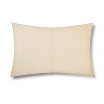 Jardiline - Voile d'ombrage rectangulaire RIVAGE Grège - 3 x 2 m - Qualité Premium Grège Densité:360 g, en Oléfine Origine:Fabriqué en France Type de