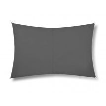 Jardiline - Voile d'ombrage rectangulaire RIVAGE Ardoise - 4 x 3 m - Qualité Premium Ardoise Densité:360 g, en Oléfine Origine:Fabriqué en France Typ