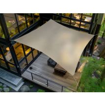 Jardiline - Voile d'ombrage rectangulaire RIVAGE Grège - 4 x 3 m - Qualité Premium Grège Densité:360 g, en Oléfine Origine:Fabriqué en France Type de