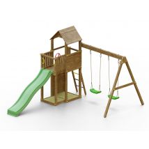 Fungoo - Aire de jeux Boomer 3 Marron Dimensions (L x l x H):303 x 370 x 272 cm Garantie:10 ans Marque:FUNGOO Matière(s):Bois Nombre d'utilisateurs ma