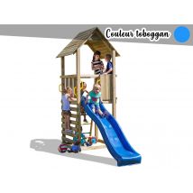 Fungoo - Aire de jeux Carol 1Toboggan Bleu Bleu Dimensions (L x l x H):310 x 121 x 290 cm Garantie:10 ans Marque:FUNGOO Matière(s):Bois Nombre d'utili