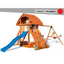 Fungoo - Aire de jeux Giant Move + beachToboggan rouge Rouge Dimensions (L x l x H):375 x 640 x 310 cm Garantie:2 ans Marque:FUNGOO Matière(s):Bois No