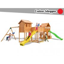 Fungoo - Aire de jeux Maxi Play BoxToboggan Rouge Rouge Dimensions (L x l x H):750 x 650 x 305 cm Garantie:10 ans Marque:FUNGOO Matière(s):Bois Nombre