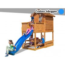 Fungoo - Aire de jeux My House Free time BeachToboggan bleu Bleu Dimensions (L x l x H):440 x 165 x 285 cm Garantie:10 ans Marque:FUNGOO Matière(s):Bo