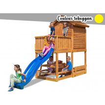 Fungoo - Aire de jeux My House Free time BeachToboggan jaune Jaune Dimensions (L x l x H):440 x 165 x 285 cm Garantie:10 ans Marque:FUNGOO Matière(s):
