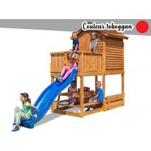 Fungoo - Aire de jeux My House Free time BeachToboggan rouge Rouge Dimensions (L x l x H):440 x 165 x 285 cm Garantie:2 ans Marque:FUNGOO Matière(s):B