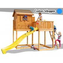 Fungoo - Aire de jeux My SideToboggan bleu Bleu Dimensions (L x l x H):390 x 253 x 305 cm Garantie:10 ans Marque:FUNGOO Matière(s):Bois Nombre d'utili