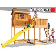 Fungoo - Aire de jeux My SideToboggan rouge Rouge Dimensions (L x l x H):390 x 253 x 305 cm Garantie:2 ans Marque:FUNGOO Matière(s):Bois Nombre d'util