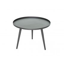 Jardiline - Table basse gigogne ronde grise en aluminium Antiparos Ø 60 x 42 cm Gris Dimensions (L x l x H):60 x 60 x 42 cm Forme:Ronde Garantie:2 ans