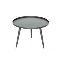 Jardiline - Table basse gigogne ronde grise en aluminium Antiparos Ø 60 x 42 cm Anthracite Dimensions (L x l x H):60 x 60 x 42 cm Forme:Ronde Marque:J