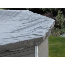 Gre - Bâche d'hivernage 580 g/m² pour piscine composite ronde Ø 4,10 m - Gré Gris, en PVC