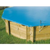 Ubbink - Bâche hiver pour piscine bois Azura Ø 4,10 m Bleu, en PVC - Garantie 2 ans