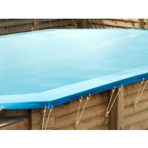 Ubbink - Bâche hiver pour piscine bois Océa 3,55 x 5,50 m Bleu, en PVC - Garantie 2 ans