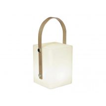 Lumisky - Lanterne sans fil poignée bambou LED blanc chaud/multicolore dimmable TIKY H 27 cm Blanc Couleur éclairage:Blanc ou multicolore Longueur câb