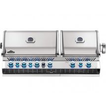 Napoleon - Barbecue gaz encastrable Prestige Pro 825 inox 4 brûleurs + 2 Sizzle Zone + brûleur arrière + Fumage Gris Crochet(s) porte-accessoires:Non