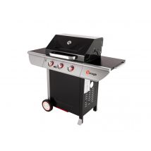 Somagic - Barbecue à gaz avec chariot 3 brûleurs Manhattan 300S Noir Cuve:Acier émaillé Dimensions (L x l x H):141,5 x 58,5 x 114,5 cm Dimensions coli
