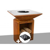 Artiss Design - Brasero G2 Corten plaque de cuisson acier inoxydable alimentaire + housse de protection - Artiss, en Acier Corten Poids:146 kg Type de