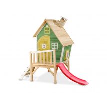 Exit Toys - Maisonnette en bois pour enfants Fantasia 300 Vert Vert Dimensions (L x l x H):246 x 166 x 227 cm Garantie:2 ans sur le bois, 1 an sur les