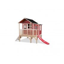 Exit Toys - Maisonnette en bois pour enfants Loft 350 Rouge Rouge Dimensions (L x l x H):322 x 190 x 215 cm Garantie:2 ans Marque:EXIT TOYS Matière(s)