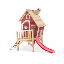 Exit Toys - Maisonnette en bois pour enfants Fantasia 300 Rouge Rouge Dimensions (L x l x H):246 x 166 x 227 cm Garantie:2 ans sur le bois, 1 an sur l