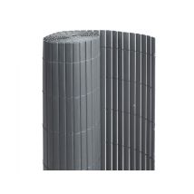 Jardideco - Canisse PVC double face Anthracite 18 m6 rouleaux de 3 x 1,20 m Anthracite Densité:1,6 kg, en PVC Occultation:90 %