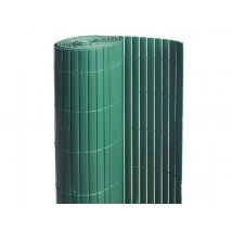 Jardideco - Canisse PVC double face Vert 18 m6 rouleaux de 3 x 1,20 m Vert Densité:1,6 kg, en PVC Occultation:90 %