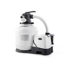 Intex - Combiné groupe de filtration à sable 8 m³/h + stérilisateur au sel QX2600 Blanc, en Polypropylène - Garantie 2 ans