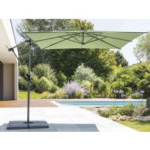 Hesperide - Parasol déporté carré Manoa Olive - 2,5 x 2,5 m - Hespéride Vert Diamètre du mât:45,5 mm Dimensions de la toile:250 x 250 cm Forme:Carré G
