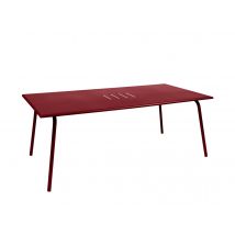 Fermob - Table de jardin rectangulaire en métal Monceau 8 places Piment Piment Dimensions (L x l x H):194 x 94 x 74 cm Extensible:Non Forme:Rectangula