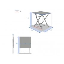 Hesperide - Table de jardin carrée Greensboro 70 x 70 cm Groseille - Hespéride Rouge Dimensions (L x l x H):70 x 70 x 71 cm Extensible:Non Forme:Carré