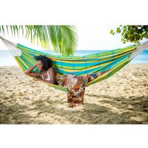 Amazonas - Hamac 2 places Barbados citron- Jaune Dimensions (L x l x H):235 x 150 x 0,01 cm Dimensions de la toile:230 x 150 cm Marque:AMAZONAS Matiè