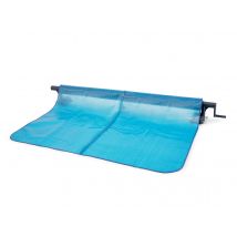 Enrouleur de Bâche à Bulles - Pour Piscines Hors-sol tubulaires rectangulaires - Intex -Tronc en Aluminium - Noir