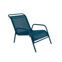 Fermob - Fauteuil bas de jardin en métal Coolside Bleu Acapulco Bleu acapulco Dimensions (L x l x H):65 x 105 x 70 cm Empilable:Oui Garantie:5 ans Hau