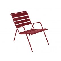 Fermob - Fauteuil bas de jardin en métal Monceau Piment Piment Dimensions (L x l x H):78 x 52 x 72 cm Empilable:Oui Garantie:5 ans Hauteur d'assise:41