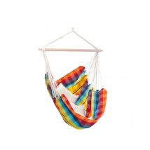 Amazonas - Hamacsiège suspendu Brasil arc-en-ciel Multicolor Dimensions (L x l x H):130 x 130 x 160 cm Dimensions de la toile:160 x 130 cm Marque:AMAZ