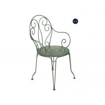 Fermob - 2 fauteuils de jardin en métal Montmartre Cactus Cactus Dimensions (L x l x H):56 x 48 x 87 cm Empilable:Oui Garantie:5 ans Hauteur d'assise: