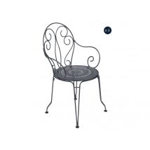 Fermob - 2 fauteuils de jardin en métal Montmartre Carbone Carbone Dimensions (L x l x H):56 x 48 x 87 cm Empilable:Oui Garantie:5 ans Hauteur d'assis