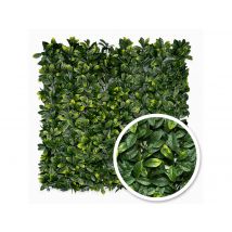 Jardideco - Feuillage artificiel imitation Laurier Cerise 1 m² Vert Densité:2,2 kg, en Polyéthylène Occultation:90 %