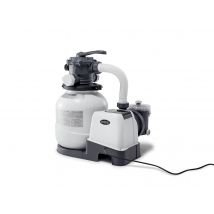 Intex - Groupe de filtration à sable SX2100 6 m³/h pour piscine jusqu'à 36 m³ Blanc, en Polypropylène - Garantie 2 ans